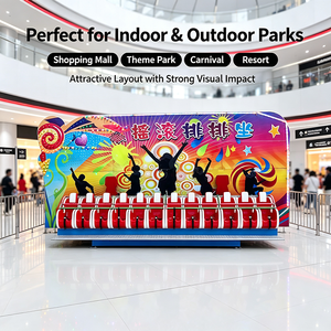 Équipement d'attraction pour la famille : Manège Rock and Roll de Miami, Attraction à balançoire avec décor personnalisé pour parcs de divertissement publics - Product Image 3