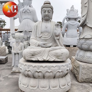 Statue de <span class=keywords><strong>Bouddha</strong></span> en pierre sculptée à la main, grand format, représentant Sakyamuni <span class=keywords><strong>Tathagata</strong></span> Amitabha, assis en méditation, pour jardin extérieur - Product Image 4