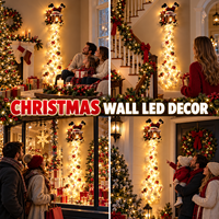 En stock, décorations murales LED de Noël, rennes dorés volants, étoiles, lumières nuageuses pour la maison, le salon, l'escalier, lampes d'ambiance pour les fêtes