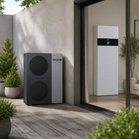 Module hydraulique de pompe à chaleur air-eau intelligente intégrée R290, avec réservoir tampon de 60L et réservoir d'Eau Chaude Sanitaire (ECS) de 180L, haute efficacité pour chauffage, refroidissement et ECS domestiques