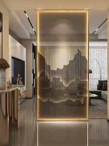 ECT gold o rose gold color luxury hall partizione soggiorno divisorio design pannelli a parete in acciaio metallico