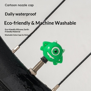 Capuchon de <span class=keywords><strong>valve</strong></span> de vélo décoratif, étanche et anti-poussière, pour vélos d'enfants, VTT et vélos de route, motif dessin animé mignon - Product Image 5