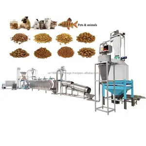 Máquina de fabricación de pellets de alimentación flotante de bagre de tilapia de 500 kg/h de alta calidad, extrusora de alimentos para mascotas