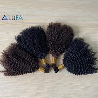 CF 278 Noir Afro Kinky Curl Cheveux Humains en Vrac pour Micro Twist pour Crochet Dreadlocks 100% Extensions de Cheveux Humains Remy Crochet