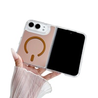 Coque de téléphone magnétique en PC effet miroir pour iPhone Duo 18 Fold, avec chaîne perlée, protection intégrale, cadeaux girly en gros