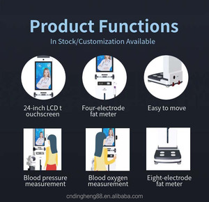 Balance connectée XINDINGHENG DHM-800C à 8 électrodes, haute précision (0,1 kg), écran tactile LCD 24 pouces, corps en acier - Product Image 2