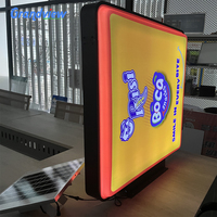 Boîte lumineuse publicitaire LED solaire murale en aluminium sur mesure, étanche, de 40, 50, 60 cm