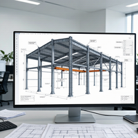 Nave Industrial Prefabricada de Bajo Costo para Avicultura, Estructura de Acero, Construcción Rápida para Uso en Almacenes o Talleres