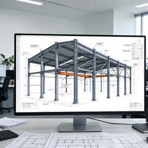 Nave Industrial Prefabricada de Bajo Costo para Avicultura, Estructura de Acero, Construcción Rápida para Uso en Almacenes o Talleres - Product Image 4