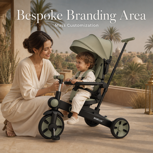 <span class=keywords><strong>Tricycle</strong></span> évolutif 9-en-1 pour bébé, châssis en aluminium léger, pliage rapide à un bouton, vélo à pousser pour enfants, OEM ODM - Product Image 1