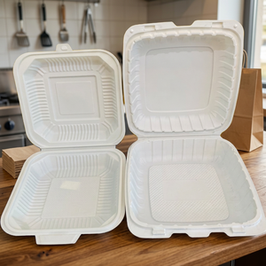 Contenants alimentaires jetables biodégradables de qualité supérieure 450/550/650 ml, en amidon de maïs, matériaux de qualité alimentaire, boîtes d'emballage pour restauration rapide - Product Image 6