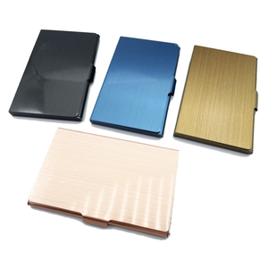 Fabrication prix coloré en acier inoxydable brossé affaires <span class=keywords><strong>porte</strong></span>-cartes de crédit accepter logo personnalisé pour les hommes <span class=keywords><strong>carte</strong></span> de crédit - Product Image 1