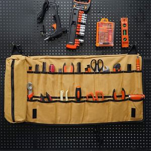<b>Roll</b> up <b>Tool</b> Storage with Detachable Zipper Pouches for Mechanic Electician Hobbyist Plumber Carpenter Multi Pockets Storage <b>Bag</b> - Product Image 3
