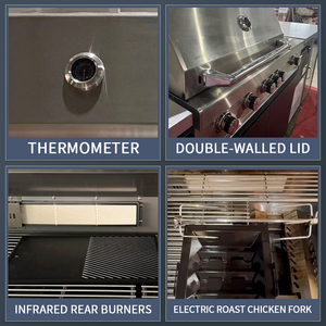 Barbecue all'aperto cucina con forno per Pizza e Bar di lusso in acciaio inox centro di intrattenimento - Product Image 4