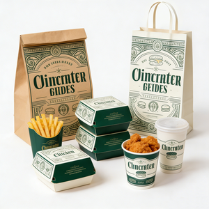 Scatola Personalizzata in Carta Kraft Ecologica per Hamburger, Pollo Fritto, Pizza da Asporto, Contenitore per Fast Food - Product Image 2