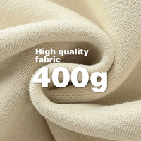 Hoodie Sweatshirt Pria SK 400g Musim Gugur-Dingin Tebal Berbahan Fleece Panjang Poliester/Katun Trendy Puff Top Saku Trendy Merek Terkenal