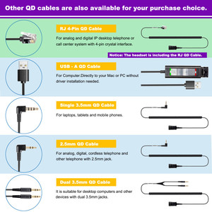 Volka — casque d'écoute avec Microphone pour téléphones IP, avec cordon à déconnexion rapide uniquement, pour les modèles 794X 796X 797X 69XX et 8811,8841 - Product Image 5