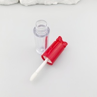 Tube à gloss vide personnalisable avec logo, multicolore, avec nœud décoratif et bouchon à vis, avec pinceau