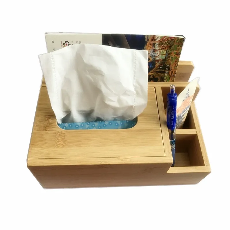 Tempat kotak tisu-Modern, Minimalis, dan kotak tisu kayu tahan lama dengan bagian bawah geser, mudah isi ulang-kualitas Premium