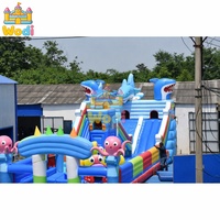 WODI Château gonflable licorne en PVC de qualité commerciale 0,55 mm pour enfants et adultes, directement de l'usine