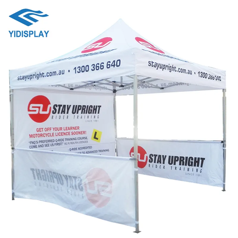 Kualitas Tinggi Kustom Grosir Tenda Pop Up Dinding Kanopi Melengkung 4X8 6X10