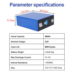 Sel Baterai LiFePO4 3.2V 280Ah Grade A Deep Cycle Prismatic Lithium Ion untuk Penyimpanan Energi Rumah Tangga - Product Image 6