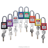 OEM 38mm Acier Nylon Manille ABS Plastique Corps Coffre-fort Serrure avec Clé Principale Cadenas de Sécurité
