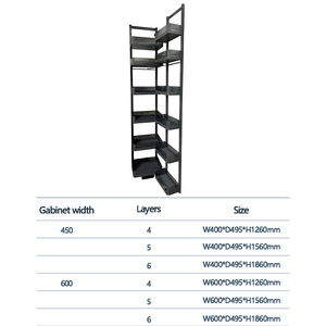 Custom Price Modern Metal Glass Magic Corner Kitchen Food Hidden Pantry Cabinet Cupboards <b>Tall</b> <b>Storage</b> Larder Kitchen Larder - Product Image 3