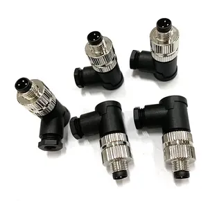 Grosir adaptor daya M12 profesional M8 konektor pria dan wanita 4/5/8 Pin untuk aplikasi daya