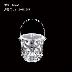 ถังน้ำแข็งใสสวิสใสแก้วน้ำแข็งอะคริลิโปร่งใสพร้อมที่จับ - Product Image 6