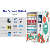 Distributeurs automatiques de boissons et de collations avec grand écran tactile, paiement par QR code, pièces et cartes de crédit – Idée commerciale pour les marques.