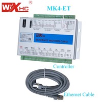 Tarjeta de Control de Movimiento Ethernet WiXHC MK4-ET Mach3 de 4 Ejes, Controlador de Movimiento CNC MACH3, Placa de Interfaz con Puerto LAN y Puerto ET