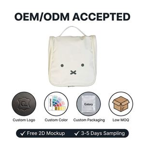 Grande capacité, sac de maquillage en nylon avec poignée souple, portable, multifonctionnel, rangement suspendu, fermeture éclair - Product Image 4