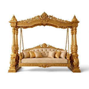 Columpio de Madera de Teca Estilo Turco Tradicional, Jhula en Oferta, Acabado Blanco Dorado, Sofá Columpio, Compre Jhula de Madera de Teca Personalizada para Interiores - Product Image 4