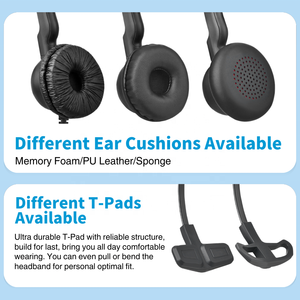 ชุดหูฟัง USB พร้อมไมโครโฟนตัดเสียงรบกวนหูฟังคอมพิวเตอร์สเตอริโอสำหรับธุรกิจ Skype softphone ศูนย์ H76D สำนักงาน - Product Image 4