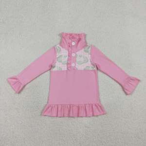 Chemise à manches régulières boutonnée pour bébé RTS, en coton/élasthanne respirant, grande taille, vente en gros, mode pour petites filles - Product Image 5