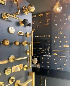 Battant de porte en alliage de zinc de haute qualité, finition nickel brossé moderne, quincaillerie d'entrée d'appartement durable, battant de porte d'entrée <span class=keywords><strong>pour</strong></span> <span class=keywords><strong>la</strong></span> <span class=keywords><strong>maison</strong></span> - Product Image 5