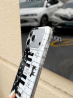 Nouvelle coque de téléphone créative vintage motif chat piano Bling-bling pour iPhone 17 Pro Max 16 15 Pro Max, antichoc