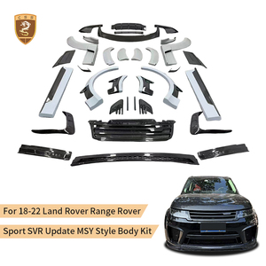 Kit carrosserie large en fibre de carbone style MSY pour Range <span class=keywords><strong>Rover</strong></span> <span class=keywords><strong>Sport</strong></span> 2018-2022, avec lèvre avant, diffuseur arrière et extensions d'ailes, pour mise à niveau SVR Facelift - Product Image 1