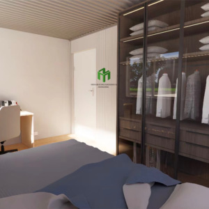 Conteneur modulaire préfabriqué étanche en acier de 40 pieds, en forme de pomme, pour bureau ou cabine sur terrain vide - Grande Vente - Product Image 4