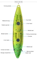 Kayak de pêche d'occasion pas cher, double, neuf, pour l'extérieur, kayak pour 2 personnes, kayak de pêche à assise, en vente