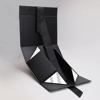 Boîte en carton noir et blanc personnalisable avec logo, vide, pour cadeaux, emballage en carton imprimé