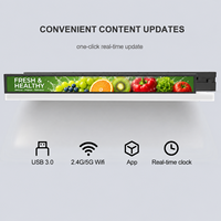 Pantalla LCD Ultra Ancha para Publicidad en Señalización Digital, Reproductor de Publicidad para Estantes de Supermercado, Pantalla de Video en Barra Estirada