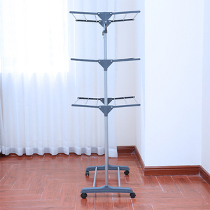 Séchoir à <span class=keywords><strong>linge</strong></span> pliable, support de séchage sur roulettes, portable, en acier inoxydable, <span class=keywords><strong>pour</strong></span> l'intérieur et l'extérieur - Product Image 3