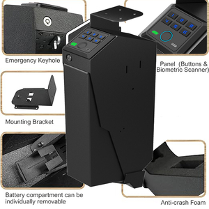 Coffre-fort à armes <span class=keywords><strong>Ilock</strong></span> C3 en acier, anti-vol, avec empreinte digitale, mot de passe et clé - Fixation murale, portable, pour usage professionnel et domestique - Product Image 6