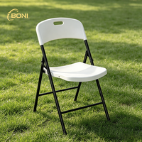 Chaise pliante en plastique de haute qualité avec pieds en métal, idéale pour les événements extérieurs, les fêtes et le camping, vente en gros, utilisable également en intérieur