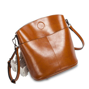 Bolso de Hombro de Cuero Genuino para Mujer, Moderno, de Piel Vacuna Suave, con Cierre Abierto, Impermeable, para Verano - Product Image 1