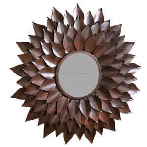 Miroir mural de forme ronde de luxe miroir décoratif en métal de haute qualité pour salon lit salle de bain verre matériel - Product Image 6