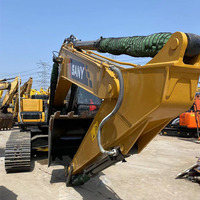 Excavatrice Sany SY215C d'occasion, Chine, 21 tonnes, 9 rouleaux, peut gérer des huiles combustibles de faible qualité, livraison gratuite disponible