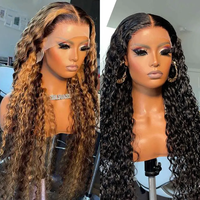 Perruques Courtes Pixie Bouclées sans Colle en Cheveux Naturels Brésilien, Perruques Lace Front HD Complètes en Dentelle Frontale, Vente en Gros